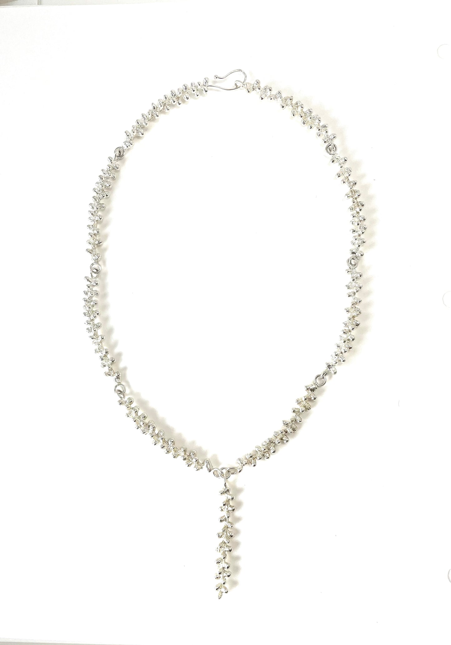 Sterling silver multi cone bract necklace