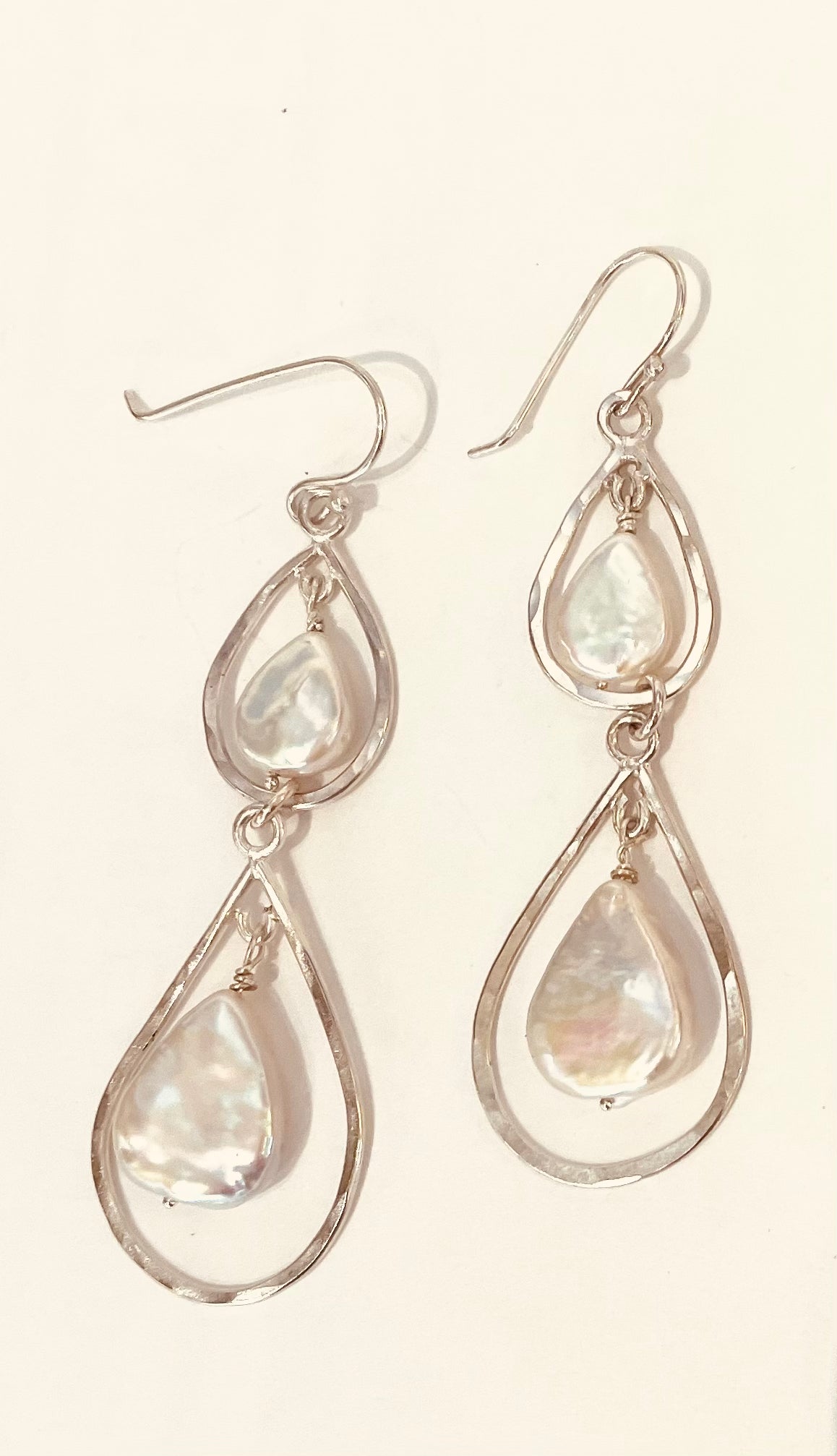 Sterling silver pearl earrings