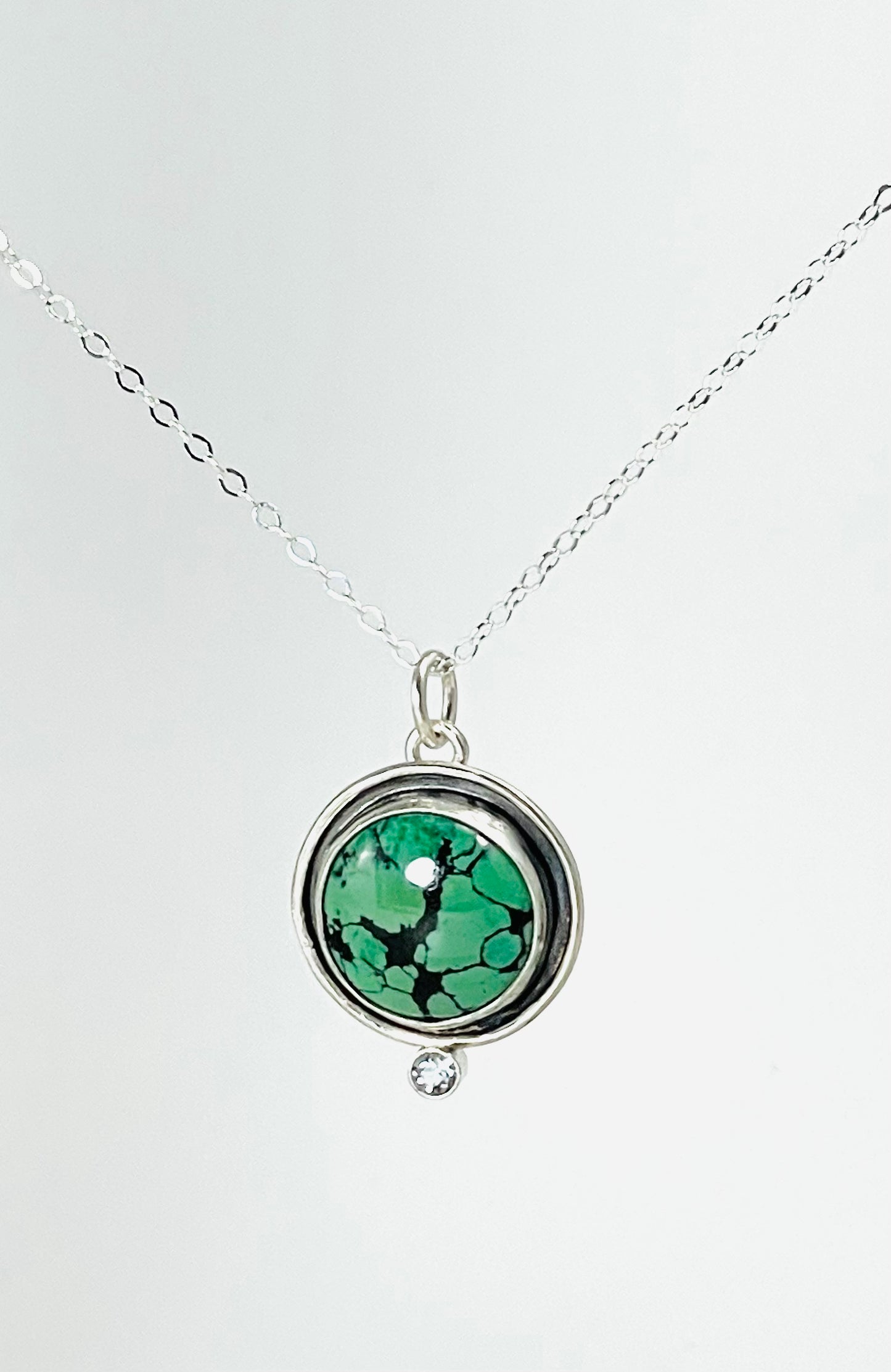 Sterling silver and turquoise pendant