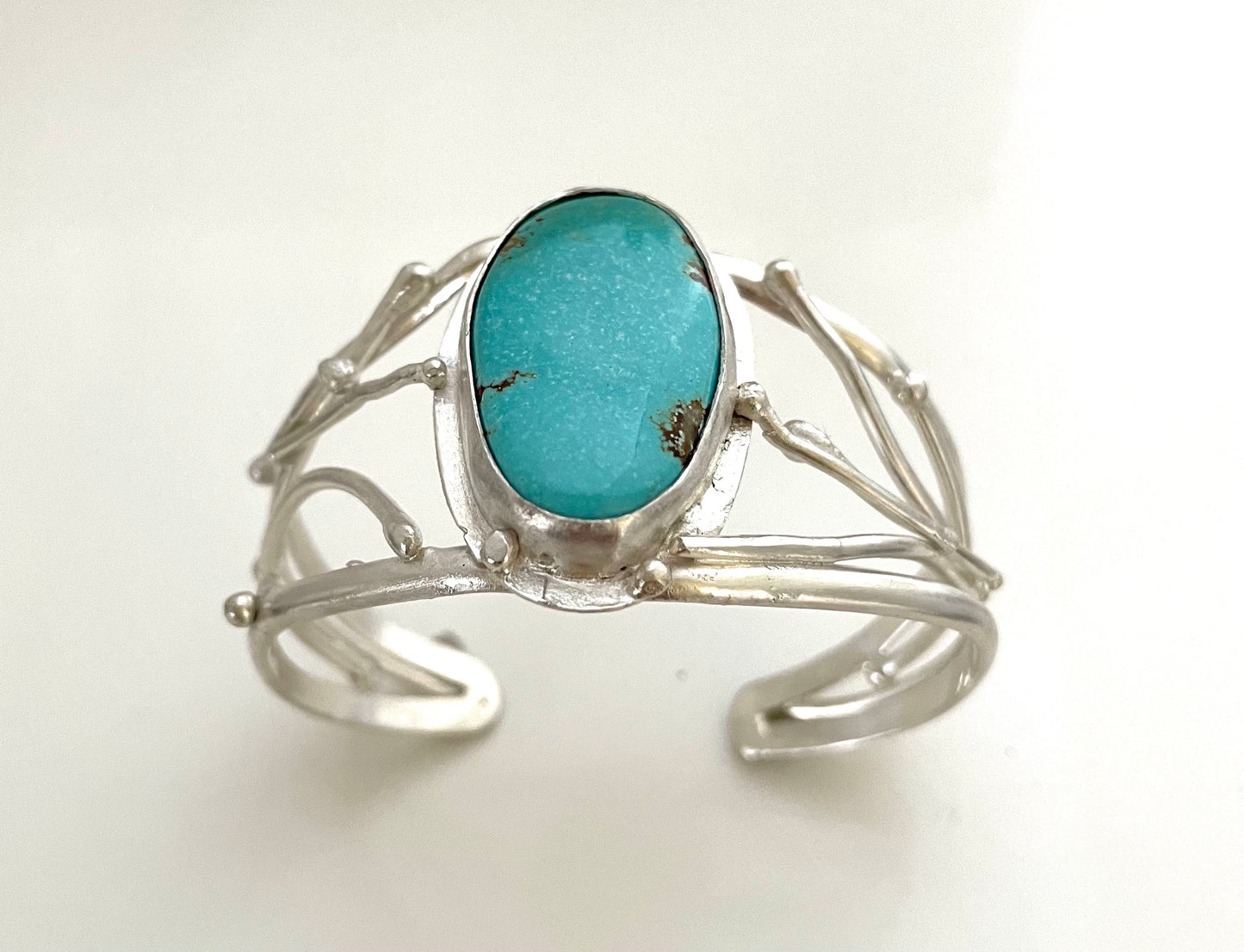 Sterling silver and turqoise cuff bracelet