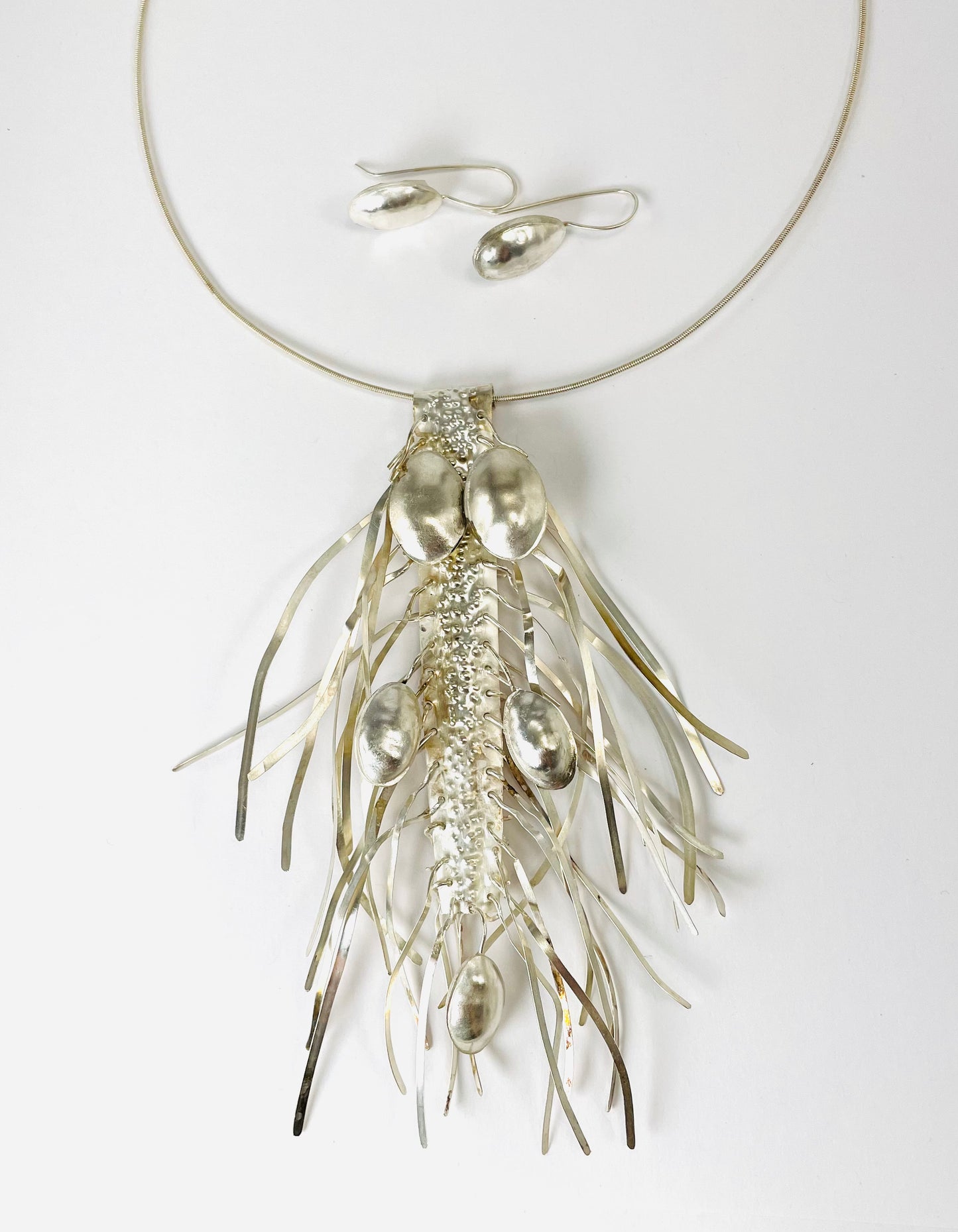Sterling silver 'seaweed' necklace