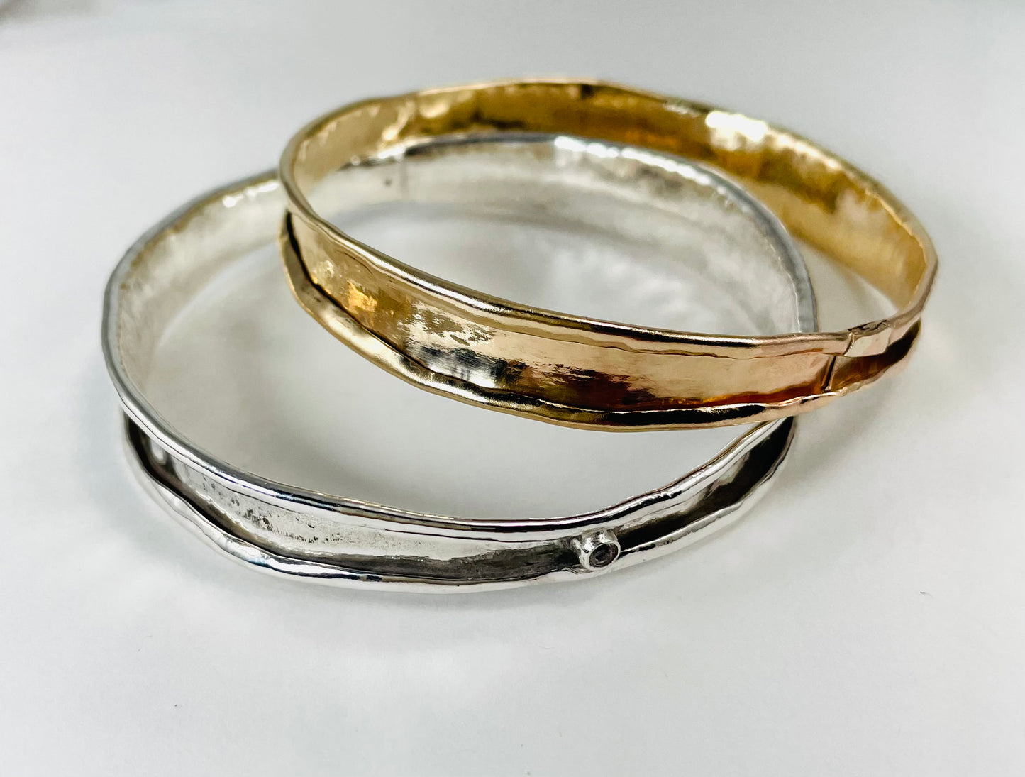 14K gold filled anticlastic bangle