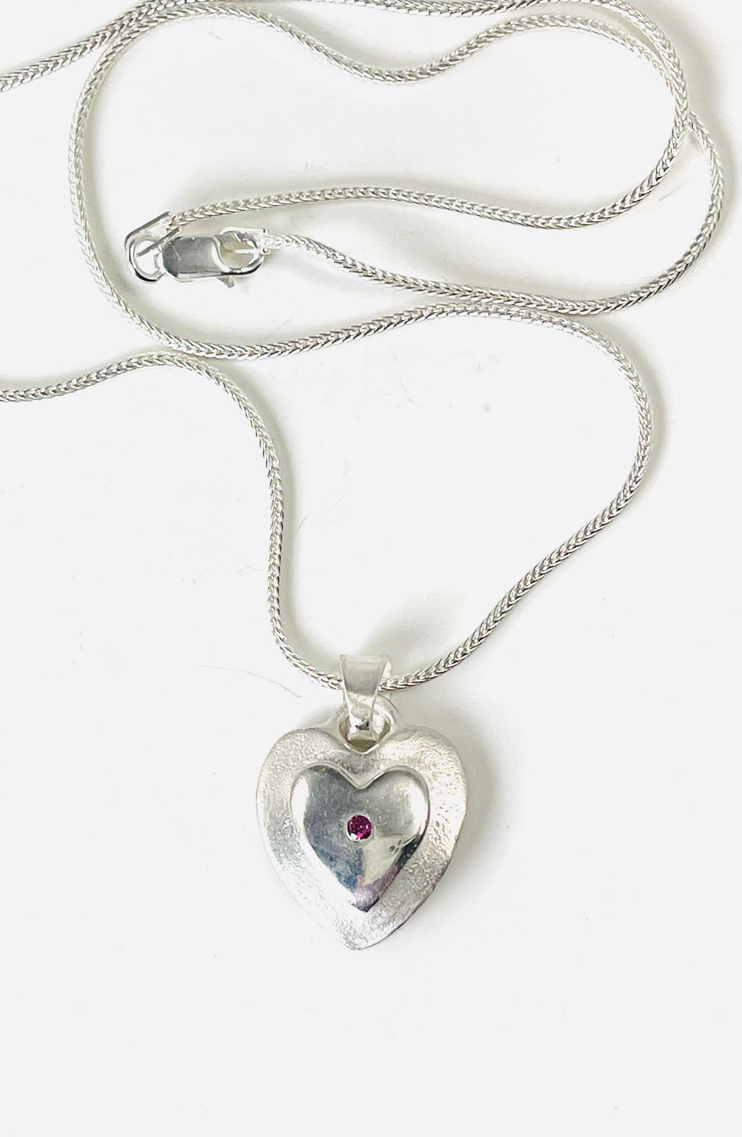 Sterling silver 'Heart within a Heart' pendant