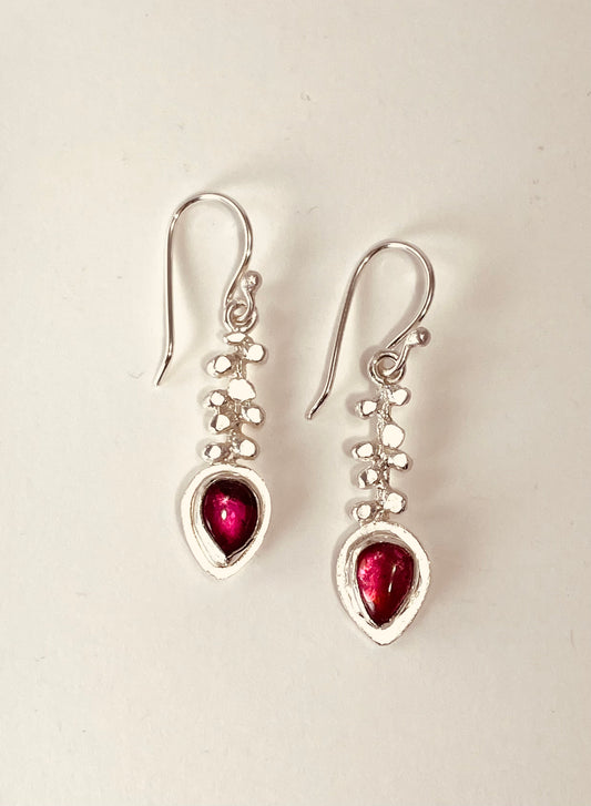 Sterling silver and tourmaline earrings