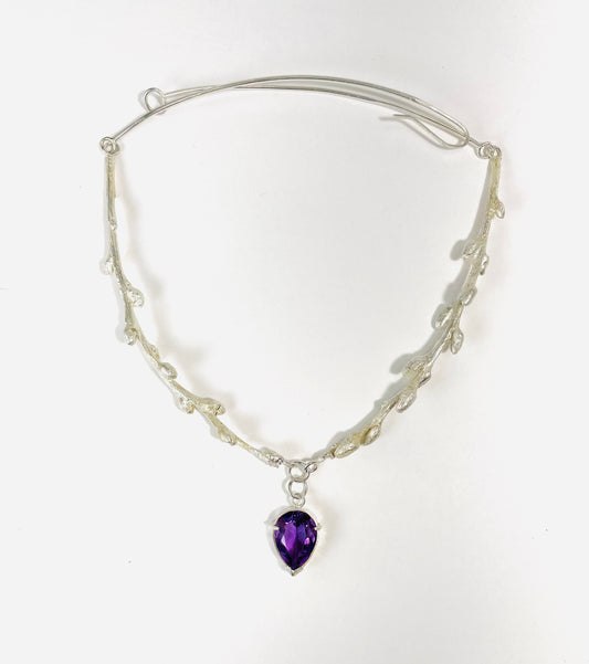 Sterling silver and amethyst necklace